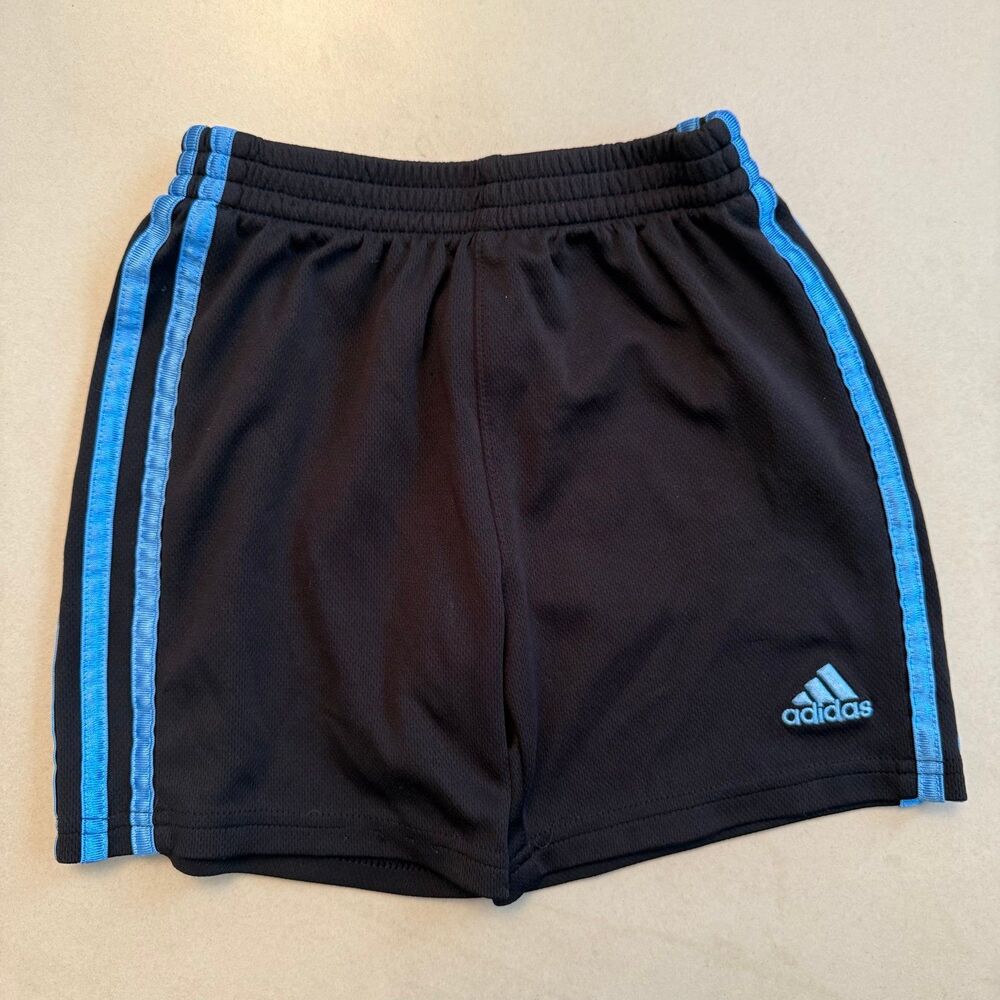 Boys Black And Blue Addidas Shorts